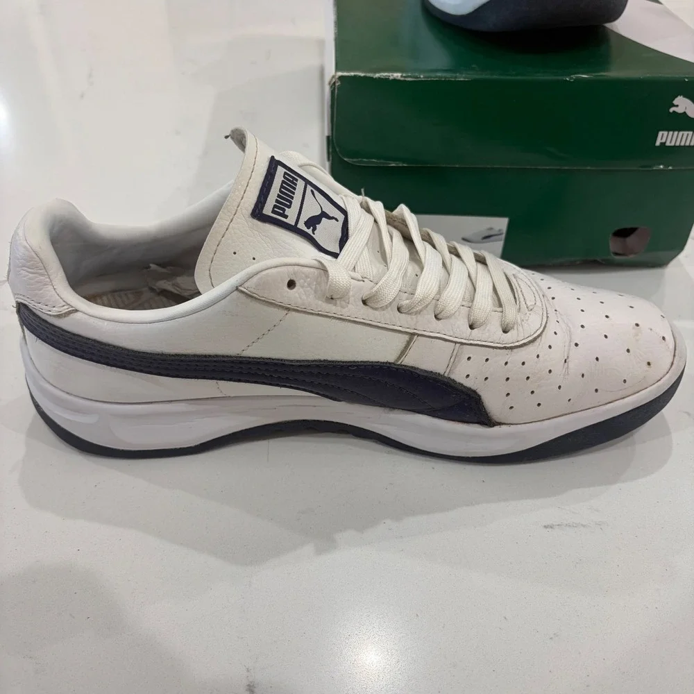 Puma GV Special+ Mens Sneakers White Peacoat Leather Low Top 366613-06 Size‎ 12
